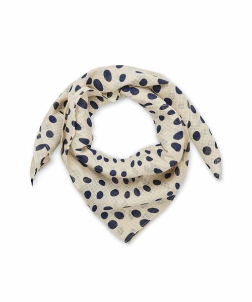 Masai MaAurelisse Tørklæde i bomuld med Bomber, Creme/Navy